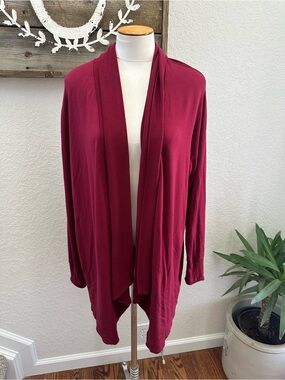 Athleta Pranayama Restore Wrap | Coffeeberry Women's Open Front Cardigan size L